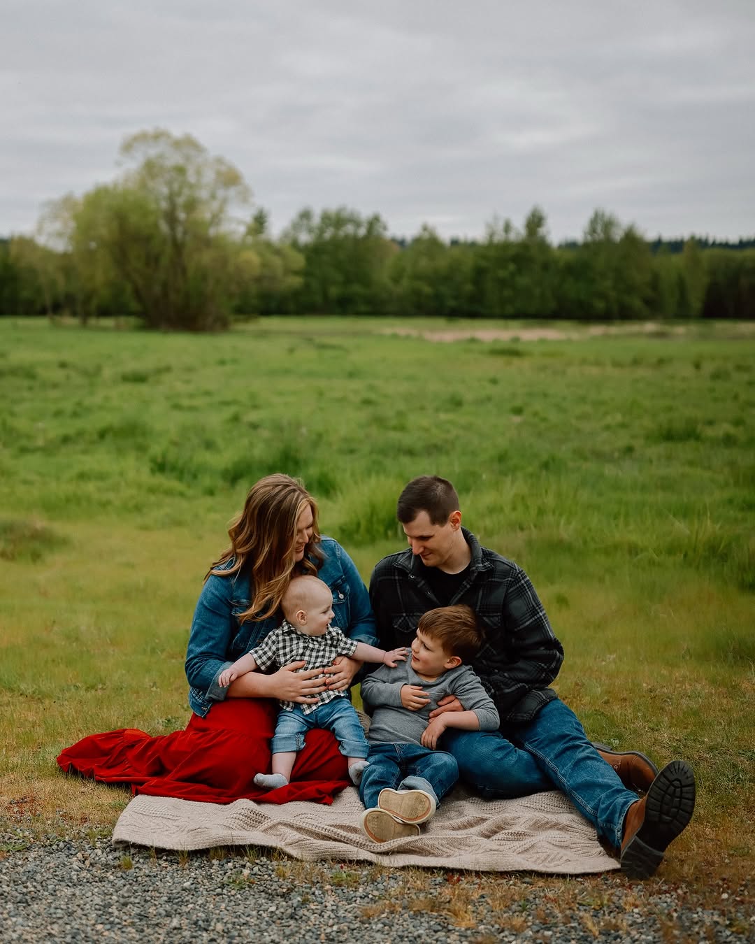 Family session with young children