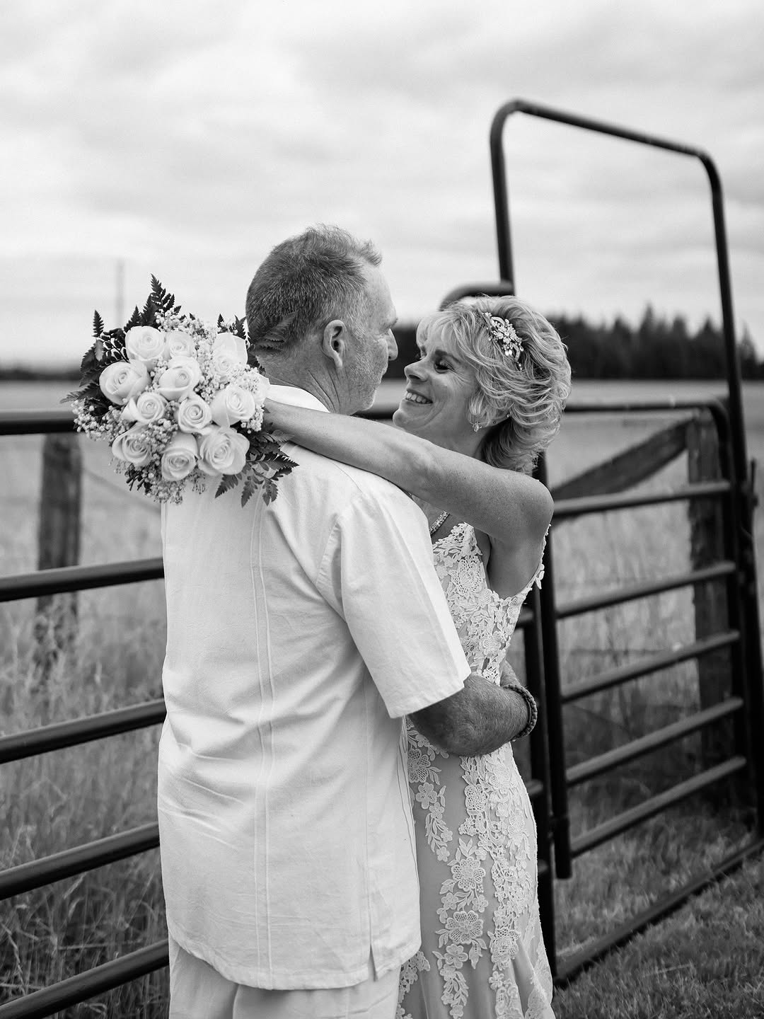 Romantic wedding portrait