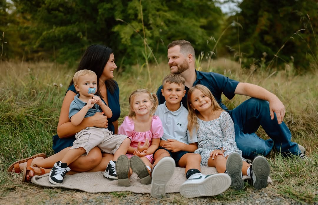 Joyful family moment