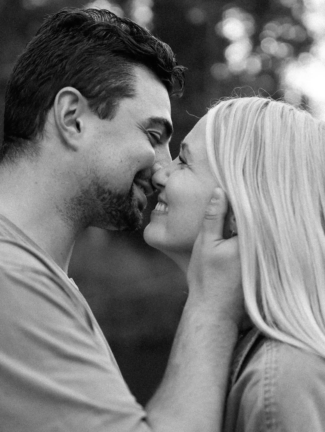 Romantic couple moment